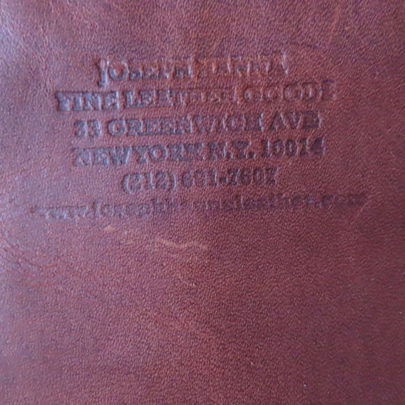 JOSEPH HANNA Fine Leather Goods bag initials PCW - Picture 3 of 10